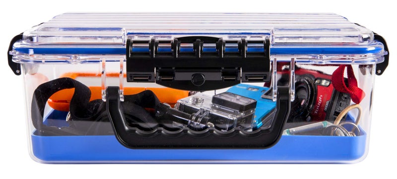 بلانو علبة مقاومة للماء من سلسلة Plano Guide Series 3700، زرقاء، كبيرة، صندوق جاف مقاوم للماء مع حزام معصم للقوارب، الكاياك، والتخييم، تخزين المعدات الخارجية، مقاس واحد - Image 3